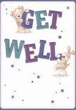Bringing together playful affection and vibrant hope, this illustrated get well card features a lovable teddy and a cheerful puppy, their friendship unfurling among the starry constellations of Mottingham's close-knit community. The bear's plush coat and the puppy's floppy ears are skillfully drawn with a gentle texture, creating a sense of closeness much like the feeling of hugging a soft toy or receiving a hand-delivered bouquet from a caring local florist. Against a bright, creamy-white background, bold letters in deep teal and purple spell out 'Get Well' in an exuberant, childlike script. Around them, lively star shapes sparkle in shades of azure and violet, swirling like wishes carried on Mottingham's springtime breeze. Each expressive face exudes comfort and reassurance, making this card much more than just a message-it's an embrace, a warm reminder of community support whether delivered to a home on Court Road or shared with someone healing nearby. With every detail, from the lively colours to the caring composition, this scene offers heartfelt encouragement and the nurturing joy woven through every Mottingham Florist arrangement.
